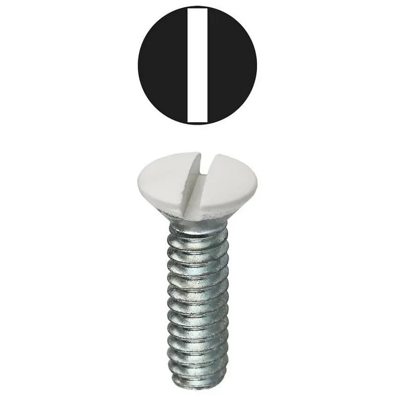 Dottie 414WHT Painted Or Plated Steel Slotted Drive Oval Head Wallplate Screw #6 x 1/2-Inch Editor’s Pick