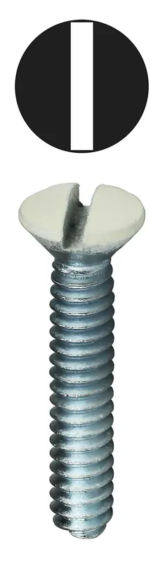 Free Returns Dottie 416WHT Painted Or Plated Steel Slotted Drive Oval Head Wallplate Screw #6 x 1-Inch