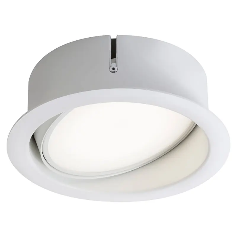 Lightolier L4RA06830WVA 4-Inch Version A Adjustable LED Down Light Round 80 CRI 3000K 650-Lumens White LyteCaster Warranty Included