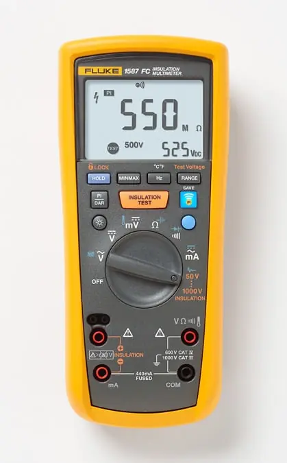 Fluke 1587FC Insulation Multimeter 400-Milli-Amp DC 400-Milli-Amp AC 1000-Volt AC 1000-Volt DC Sale