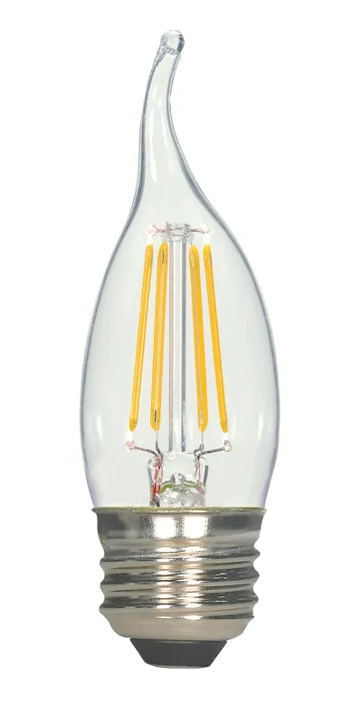 Buy Online Satco S9573 Dimmable CA11 LED Filament Lamp E26 Medium Base 450-Lumens Initial 80 CRI 2700K Warm White 4.5-Watt