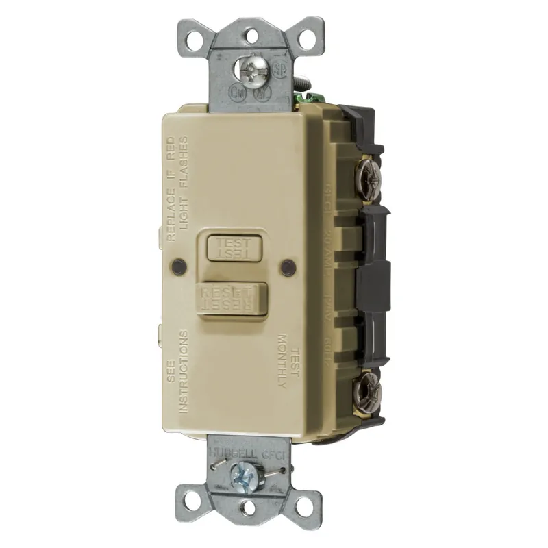 Hubbell-Wiring GFBFST20I Commercial Standard Heavy-Duty Blank Face GFCI Receptacle 20-Amp 125-Volt NEMA 5-20R Super Sale