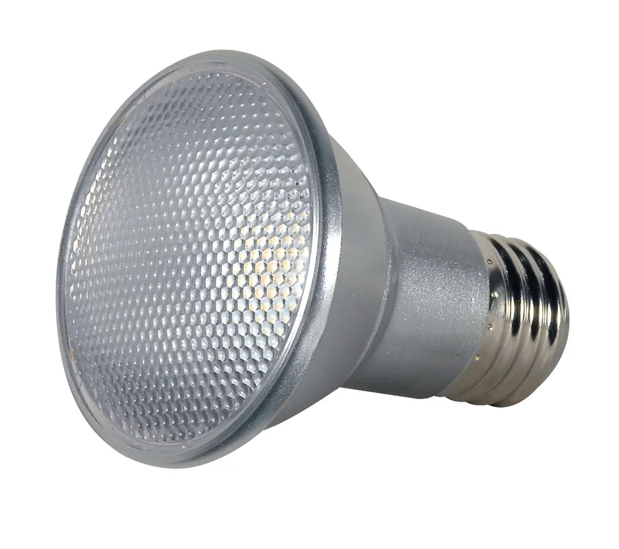 Satco S9409 Dimmable PAR20 LED Lamp E26 Medium Screw Base 7-Watt 525-Lumens 84 CRI 5000K Natural Light Wholesale