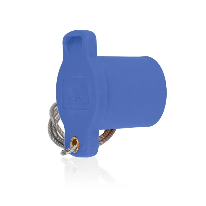 In Demand Leviton 16P22-UB Santoprene TPV 16 Series Female Protective Cap 1.72-Inch x 2.51-Inch Blue Rhino-Hide