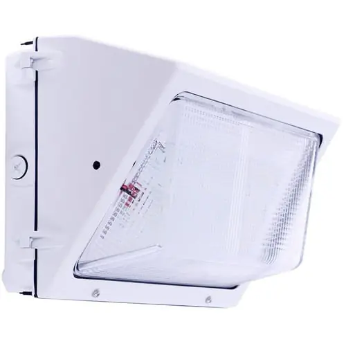 Morris 71428B Wall Mount Medium LED Wall Pack 60-Watt Fixture 120 - 277-Volt White Polyester Powder Coated Free Delivery