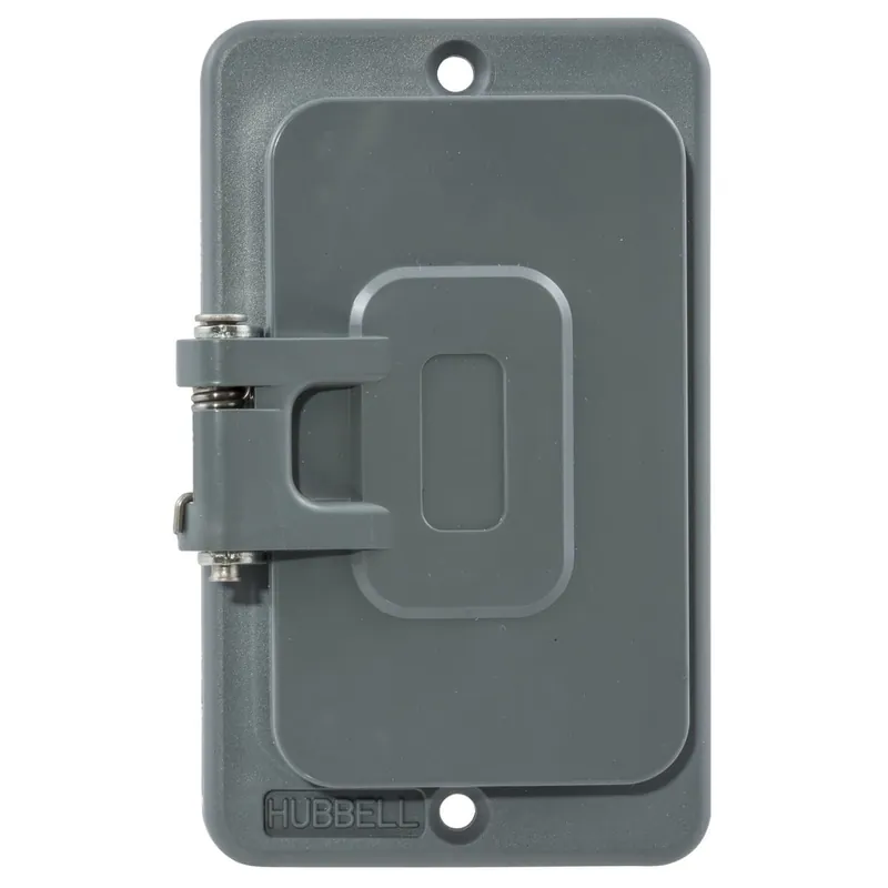 Fresh Stock Hubbell-Wiring HBL3061 PBT Resin 1-Gang Self-Closing Portable Outlet Box Cover