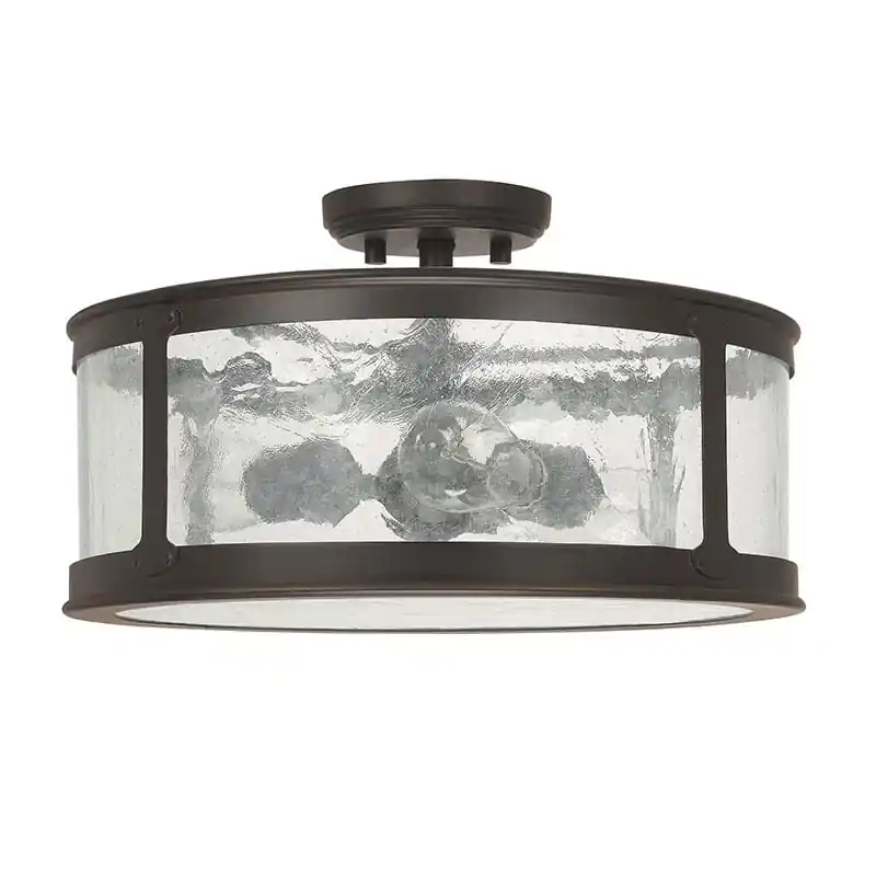 Capital Lighting 9567OB 3-Light Semi-Flush Ceiling Light 100-Watt 120-Volt Old Bronze Dylan Low Price
