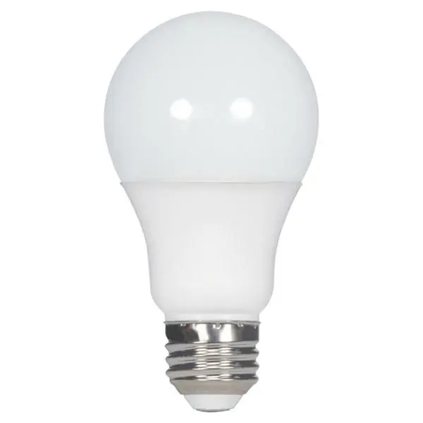 Satco S9607 Dimmable A19 LED Lamp 9-Watt E26 Medium Base 845-Lumens 95 CRI 3500K Neutral White/Frosted Low Price
