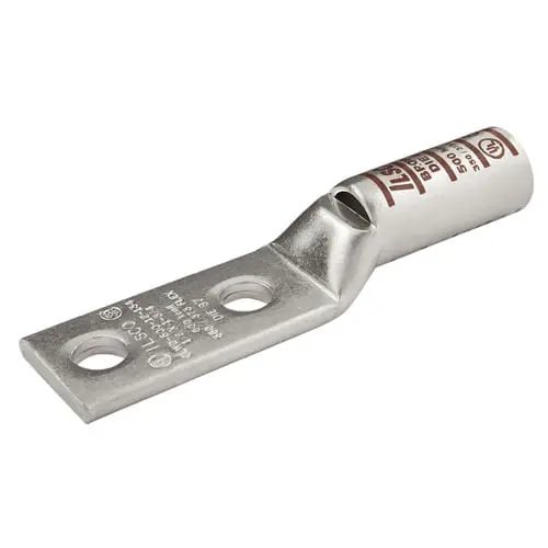 Direct From Manufacturer Ilsco CLWD-1/0-38-134 Electro Tin Plated Copper 2-Hole Type CLWD Compression Lug 1/0-6-AWG 3/8-Inch SureCrimp
