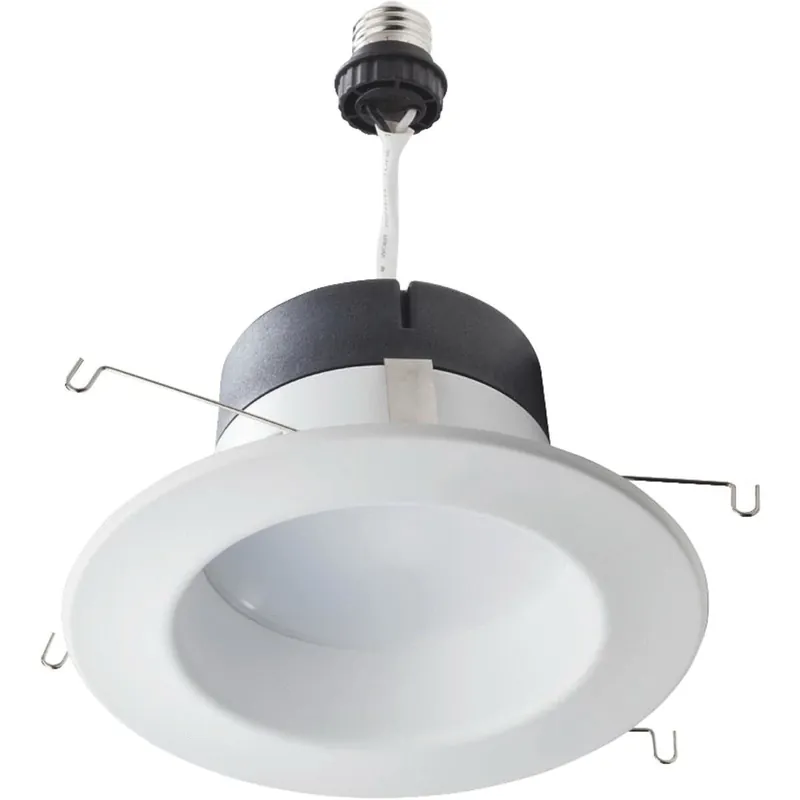 Philips Lighting 800037 Dimmable 5-Inch Or 6-Inch LED Recessed Retrofit Light Kit 120-Volt Round 10-Watt 90 CRI 2700K 610-Lumens White Hatton US In Demand
