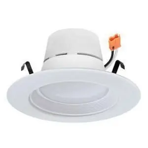 Elco Lighting EL41030W Dimmable 4-Inch LED Baffle Insert 120-Volt AC 12-Watt 90 CRI 3000K 600-Lumens Array Chip Premium