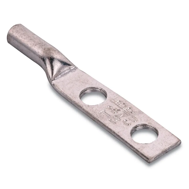 Thomas & Betts 256-30695-1298 Electro Tin Plated High Conductivity Wrought Copper 2-Hole Compression Lug 14-10-AWG 1/4-Inch Yellow Color-Keyed Bargain