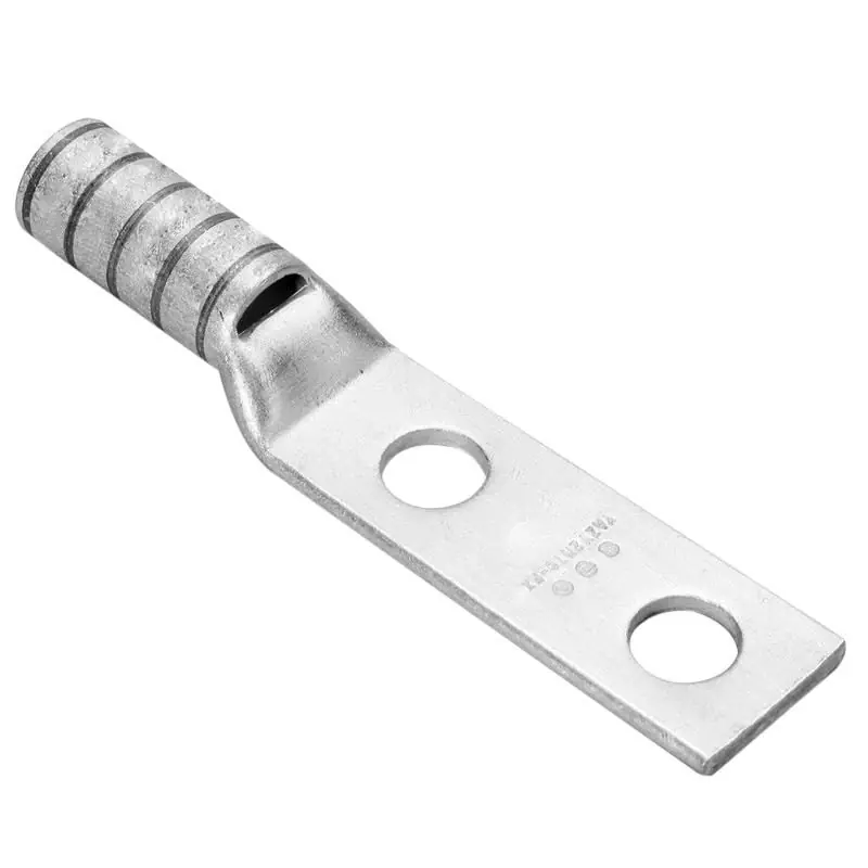 Burndy YAV4C-L2TC14-FX Electro Tin Plated Copper 2-Hole YAV-L-2TC-FX Compression Lug 4-AWG 1/4-Inch Hylug Fast Shipping