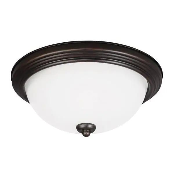 Wholesale Sea Gull Lighting 77264-710 2-Light Flush Mount Ceiling Fixture 60-Watt 120-Volt Burnt Sienna