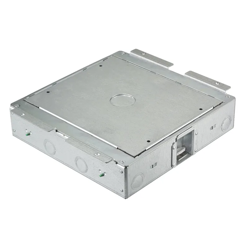 Hubbell-Wiring AFB4G25 16 Gauge Galvanized Steel Die Cast Aluminum Cover 4-Gang Raised Access Floor Box x 2-1/2-Inch SystemOne Cheap