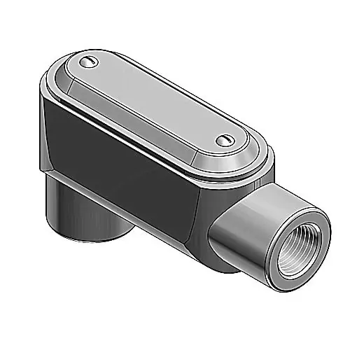 Authentic Thomas & Betts LB57CG-TB Zinc-Plated with Epoxy Powder Coated Grayloy Iron Type LB Conduit Body With Cover And Gasket 1-1/2-Inch Red Dot® BlueKote™