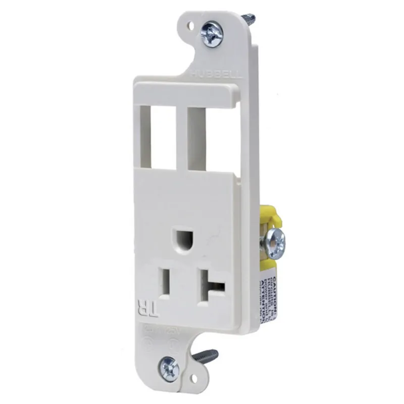 Hubbell-Wiring RJ62WTR Brass Contact 1-Gang Tamper-Resistant Media Outlet TradeSelect JLOAD Deal