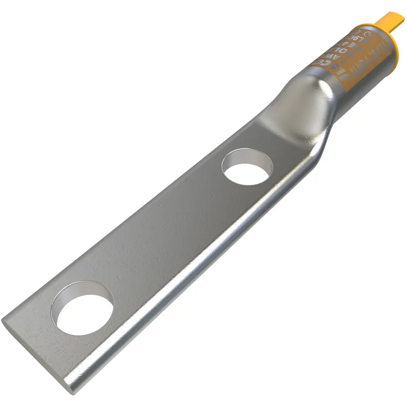 Ilsco ALND-1-38-134 Electro Tin Plated Aluminum Alloy 2-Hole Type ALND Compression Lug 1-AWG 3/8-Inch SureCrimp Instant Buy