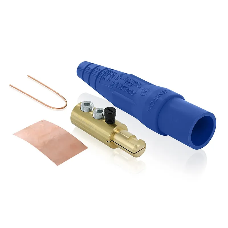 Save Now Leviton 16D24-UB 1-Pole Cam-Type Taper Nose Industrial Grade Detachable Plug 600-Volt AC/DC 400-Amp Blue Rhino-Hide