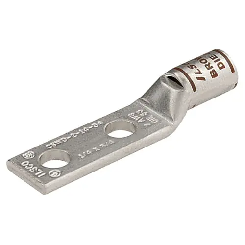 Latest Ilsco CSWD-6-14-58 Electro Tin Plated Copper 2-Hole Compression Lug 6-AWG 1/4-Inch SureCrimp