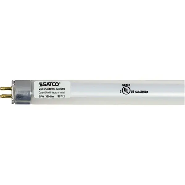Authentic Satco S9712 T5 LED Lamp 25-Watt Miniature 2-Pin Base 3200-Lumens 82 CRI 3500K Neutral White