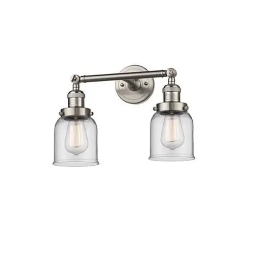Viral Innovations Lighting 208-SN-G52 2-Light Bathroom Fixture 200-Watt Brushed Satin Nickel Signature