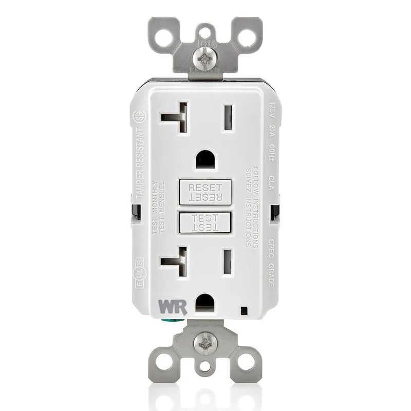 Viral Leviton GFWT2-FW Residential/Commercial/Specification Grade Tamper And Weather-Resistant Monochromatic GFCI Receptacle Outlet 20-Amp 125-Volt AC NE