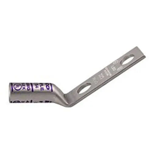 Fresh Stock Ilsco CLNB-500-12-134-4 Tin Plated Copper 2-Hole CLN4 Series 45-Degree Bent Compression Lug 500-KCMIL 1/2-Inch SureCrimp