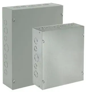 Free Returns Hoffman ASE30X30X6NK NEMA 1 Polyester Powder Painted Steel 4-Screw Screw Cover Enclosure 30-Inch x 30-Inch x 6-Inch