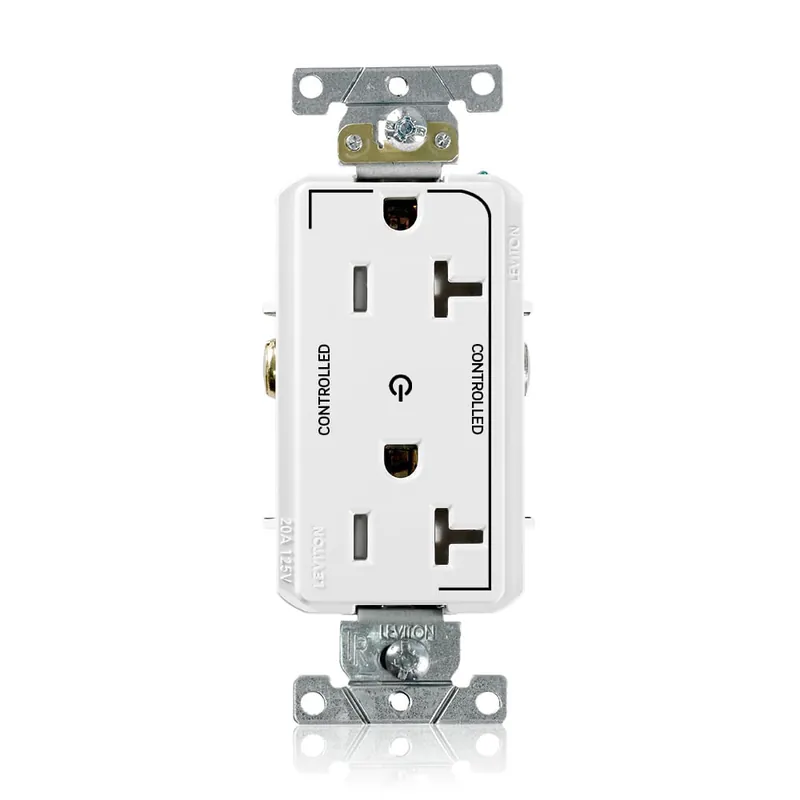 Leviton TDR20-S2W 3-Wire 2-Pole Heavy-Duty Duplex Receptacle Outlet 125-Volt AC 20-Amp NEMA 5-20R White Decora Plus Special Discount