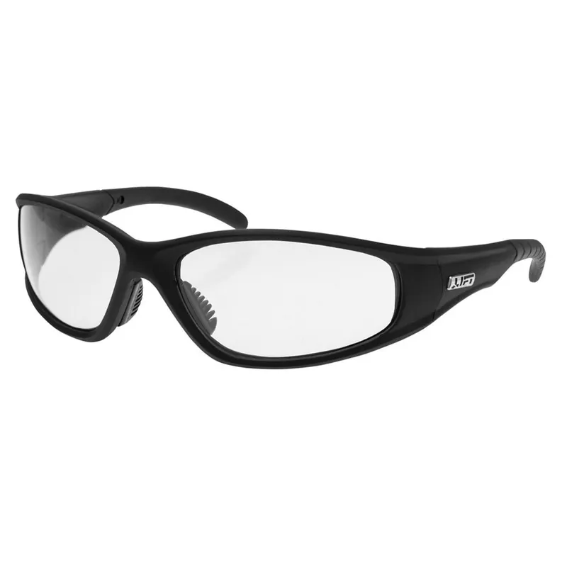 While Supplies Last Lift Safety ESR-12KCB Pro Series Strobe Safety Glasses Black Frame Clear Lens