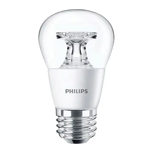 Hassle-Free Returns Philips Lighting 462523 Dimmable A15 LED Lamp 5.5-Watt E26 Single Contact Medium Screw Base 450-Lumens 80 CRI 2200 - 2700K Warm White