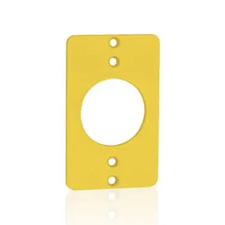 Buy Today Leviton 3055-Y Polycarbonate Screw Mount 1-Gang Standard Size Cover Plate (1) Single Receptacle Yellow