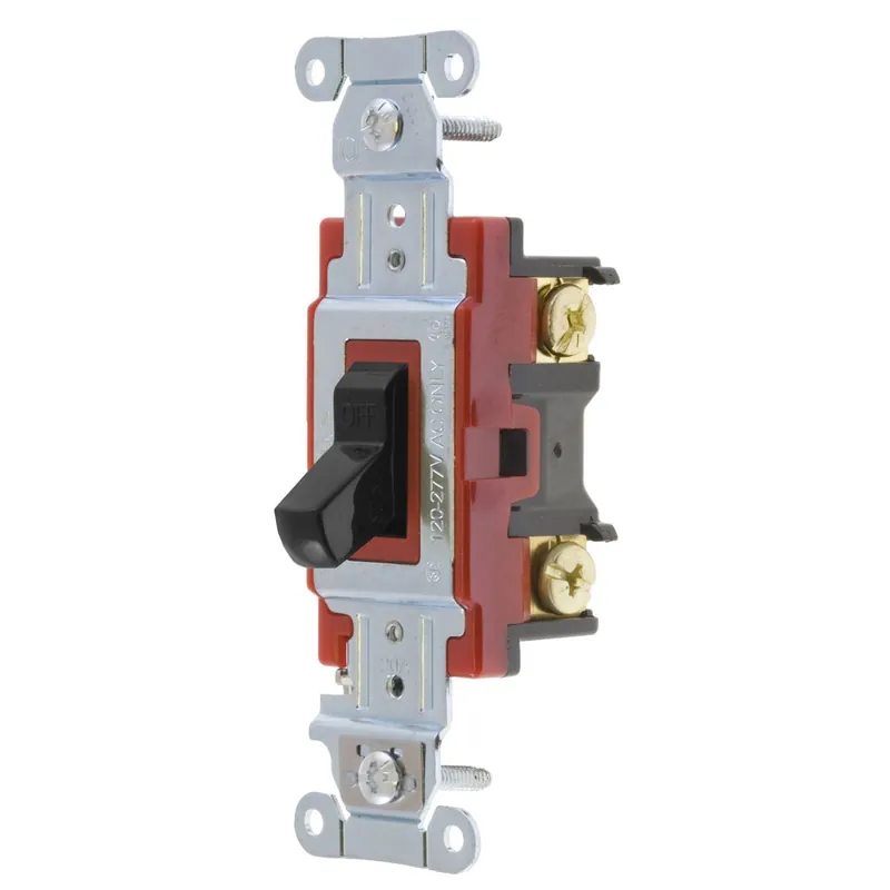 Worldwide Shipping AC SWITCH HUBW 1222BK 20A 120 277V DP TGL SW
