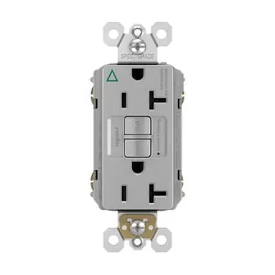Seasonal Sale Pass & Seymour 2097-IGTRGRY Specification Grade Tamper-Resistant Self-Test GFCI Duplex Receptacle 20-Amp 125-Volt AC NEMA 5-20R Gray Radiant
