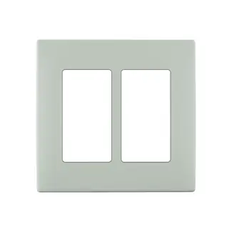 Bulk Order Leviton REWP2-SE Engineering Grade Polymer Snap-On Mount Screwless Decorator Wallplate 2-Gang 2-Decorator Sea Spray Renu