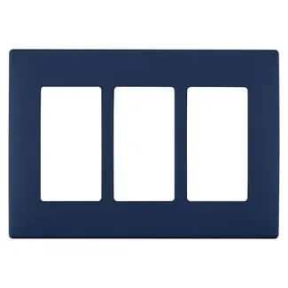 Leviton REWP3-RN Polymer Snap-On Mount 3-Gang Engineering Grade Screwless Wallplate/Faceplate 3-Decorator Rich Navy Renu Flash Sale