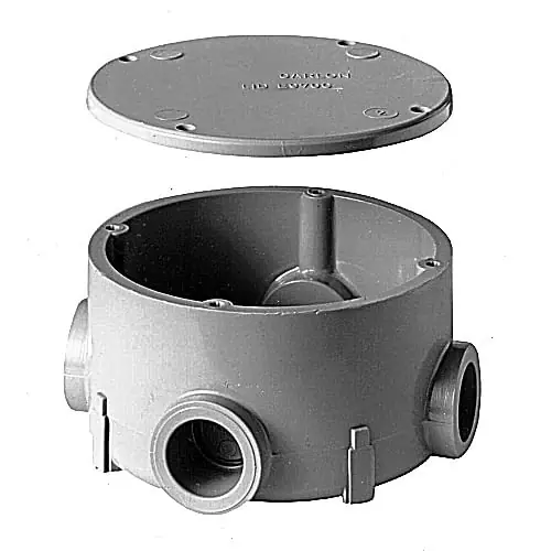 Brand New Thomas & Betts E970CDE-CTN Plastic Rigid Non-Metallic Junction Box With Cover And Reducer 4-5/8-Inch x 2.42-Inch 15.16-Cubic-Inch Carlon Snap-Loc