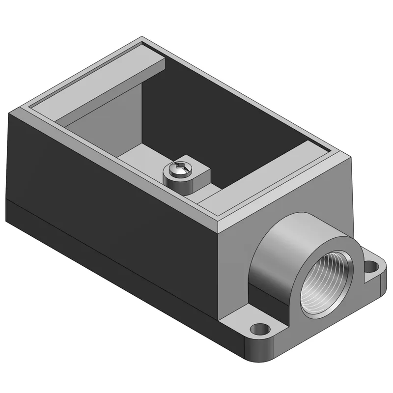 Thomas & Betts FS2-TB Iron Alloy 1-Gang Dead End Shallow Style Cast Device Box 3/4-Inch Exclusive