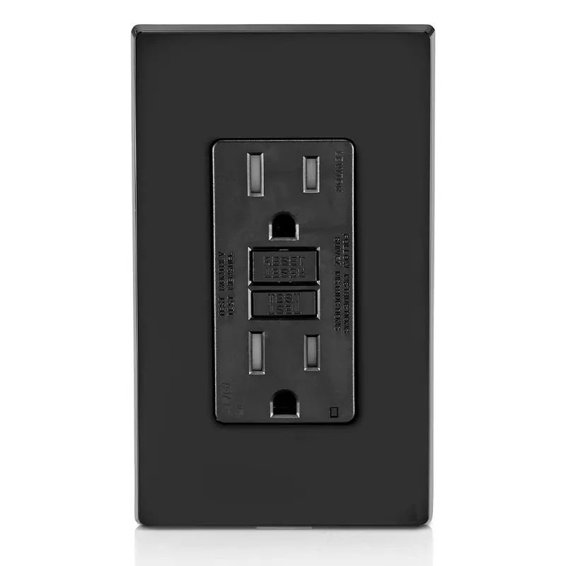Hot Deal Leviton AGTR1-E AGTR1 Series Dual Function Duplex AFCI/GFCI Receptacle With Wallplate 125-Volt AC 15-Amp NEMA 5-15R Black