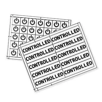 Hubbell-Wiring CL60 Mount Permanent Controlled Receptacle Label Legend Controlled Bargain