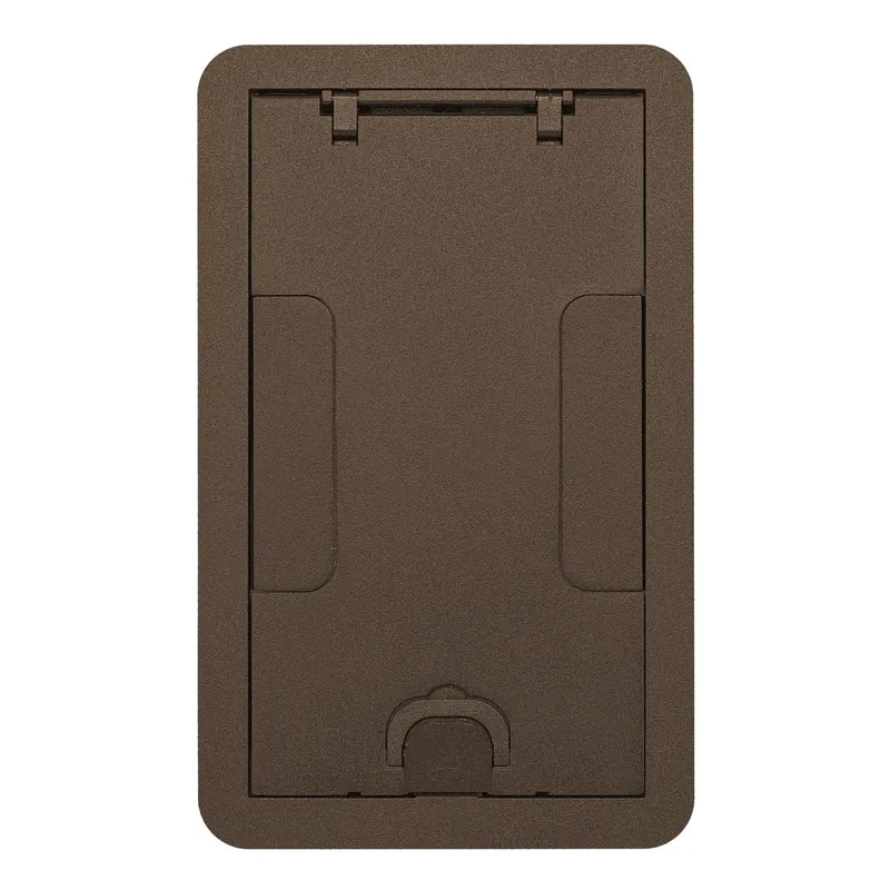 Brand New Hubbell-Wiring 24GCCVRBRZ Bronze Powder Coated Die Cast Aluminum 2-Gang Recessed Floor Box Cover 7-3/8-Inch x 11-5/8-Inch SystemOne