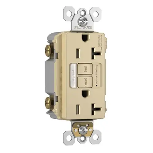 Pass & Seymour 2097-NTLTRI Nylon Self-Test Tamper-Resistant GFCI Receptacle With Night Light 125-Volt AC NEMA 5-20R Ivory Radiant Editor’s Pick