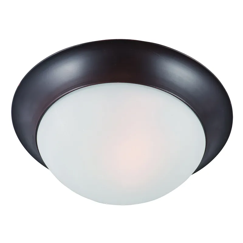 Maxim Lighting 5851FTOI Dimmable 2-Light Flush Mount Fixture 120-Watt 120-Volt Oil Rubbed Bronze Essentials Series Free Delivery