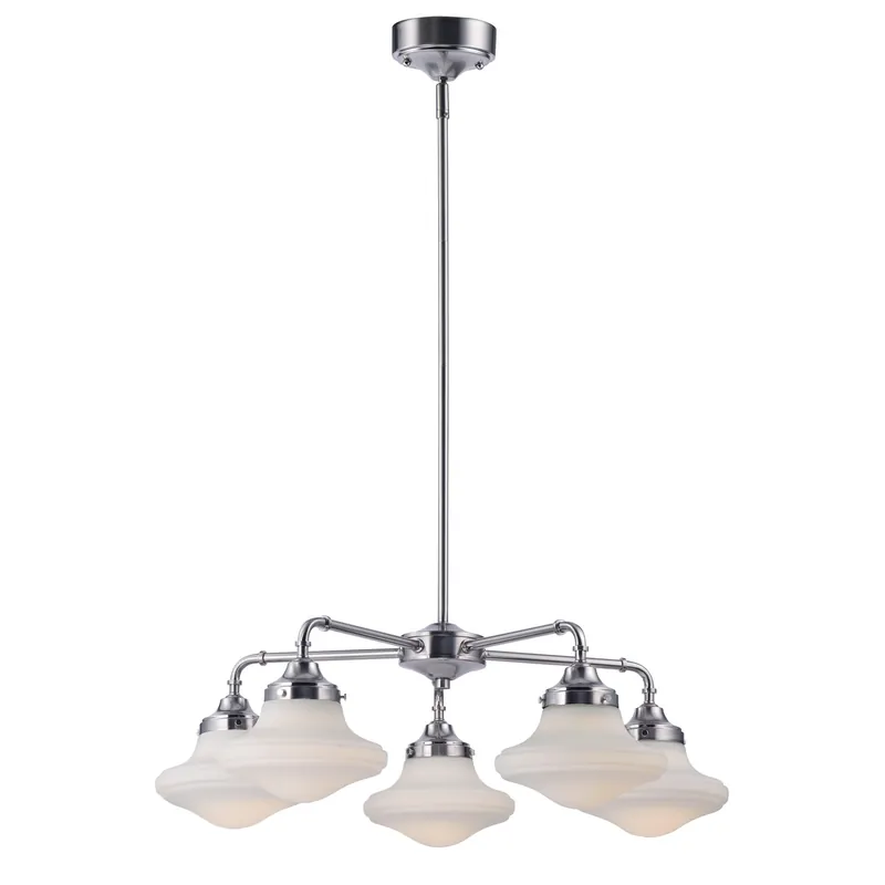 Worldwide Shipping Maxim Lighting 30245SWSN 5-Light Down Light Chandelier 33-Watt 120-Volt Satin Nickel New School New School