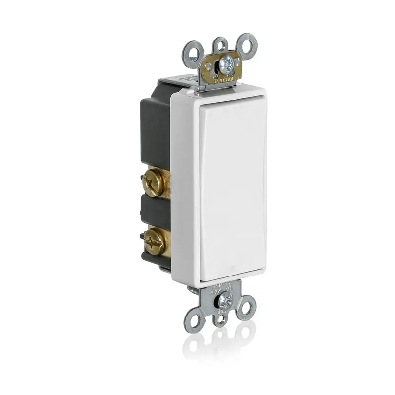Popular Leviton 56080-2W 24-Volt AC/DC 3-Amp 1-Pole Low Voltage Commercial/Specification Grade Rocker Switch White Decora Plus