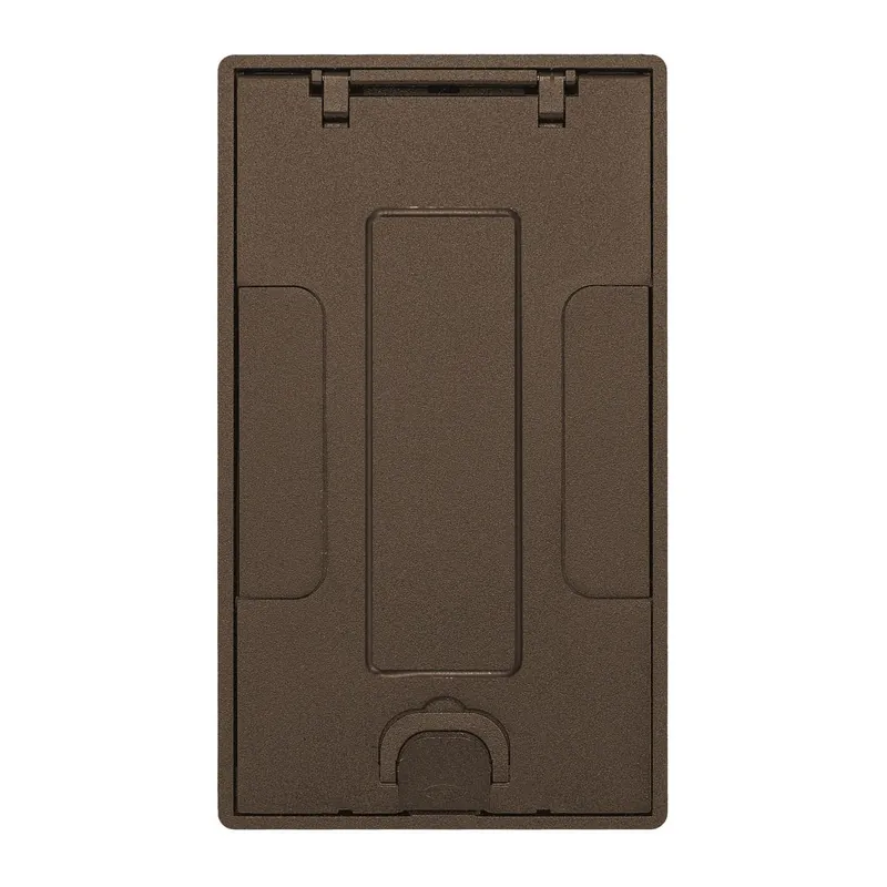 Hubbell-Wiring 24GTCVRBRZC Antique Bronze Powder Coat Die Cast Aluminum 4-Gang Recessed Floor Box Cover 6.18-Inch x 10.66-Inch SystemOne Modern