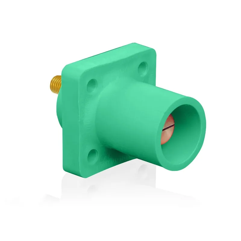 Best Price Leviton 16R23-UG 1-Pole 16 Series Cam Type Male Receptacle 600-Volt AC/DC 400-Amp Green Rhino-Hide