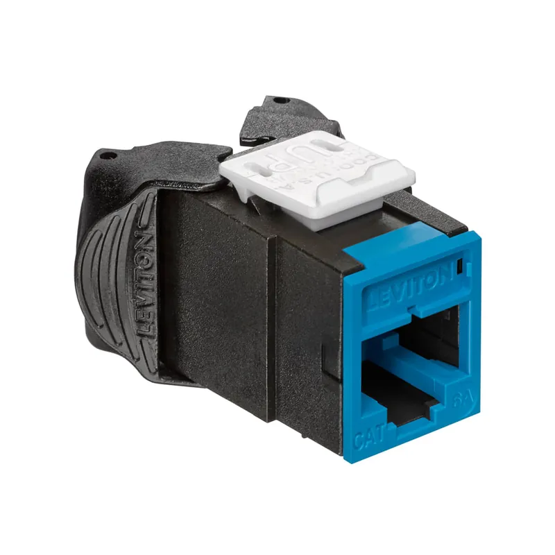 Exclusive Leviton 6AUJK-RL6 UTP Category 6A Jack Blue Atlas-X1 QuickPort