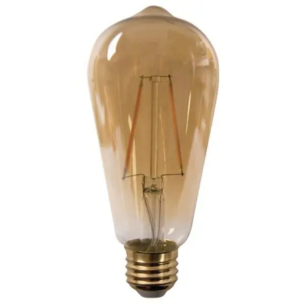 Save Now TCP LFST4025KAD Dimmable ST19 LED Filament Lamp E26 Medium Base 400-Lumens 80 CRI 2500K Warm White 5-Watt